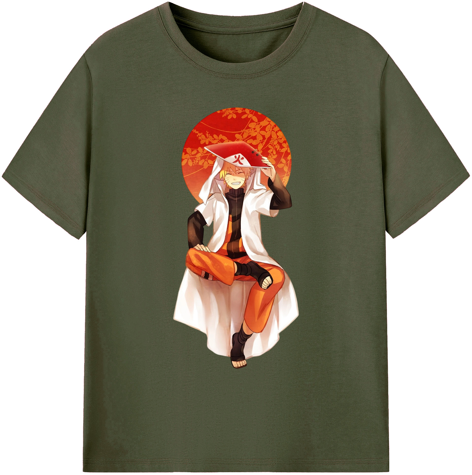 （画像用） NARUTO -ナルト- うずまき ナルト Uzumaki Naruto 綿100％ メンズ半袖Tシャツ｜肌触りやわらか＆通気性